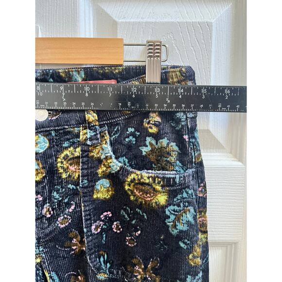 Pilcro Anthropologie The Icon Size 26 Print Corduroy Flare Pant 29.5 Inch Inseam - Picture 10 of 14